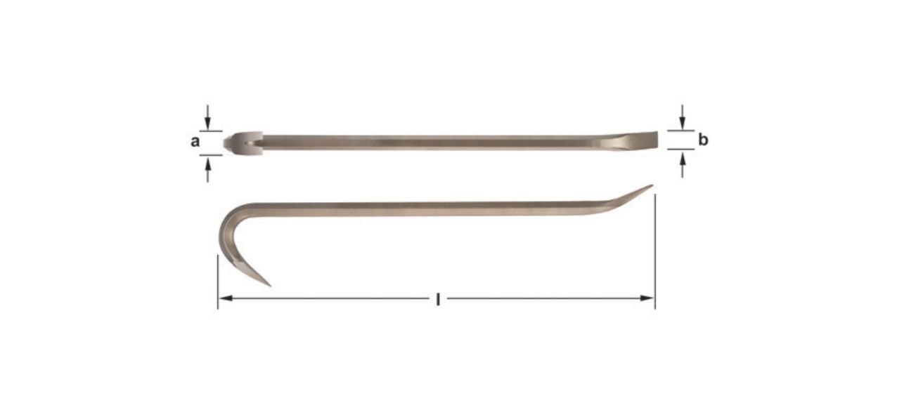 Dimension photo of Ampco Safety W-29 Crow Bar