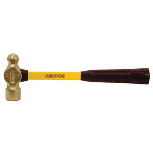 Ampco Safety H-00FG Ball Peen Hammer | 1/4 LB 9-3/4 in. OAL Non-Sparking, Non-Magnetic