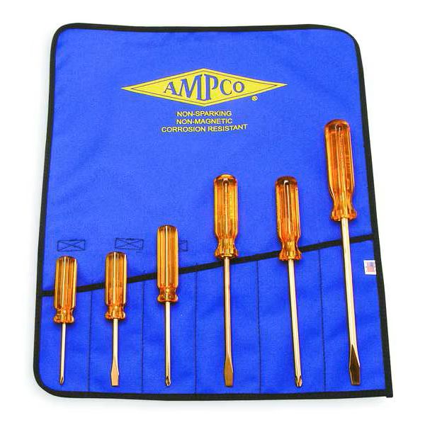 Ampco Safety M-39 6-Piece Screwdriver Kit Non-Sparking, Non-Magnetic