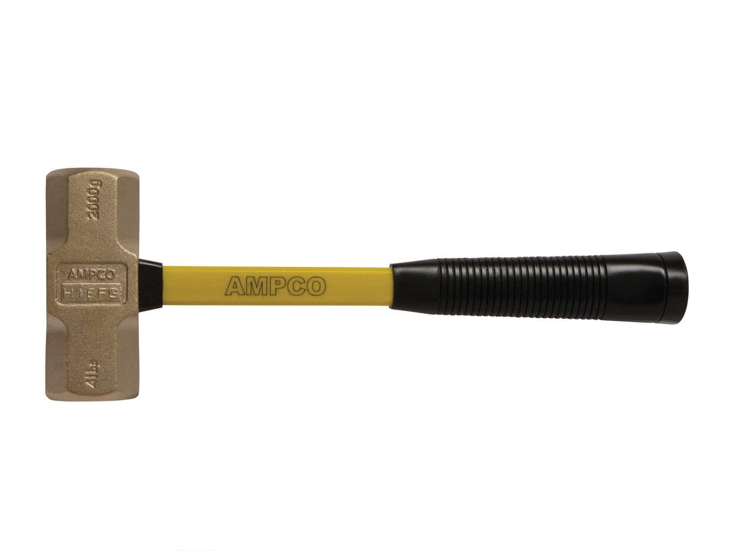 Photo of Ampco Safety H-14FG Blacksmith's Sledge Hammer | 2 LB 14 in. OAL Non-Sparking, Non-Magnetic