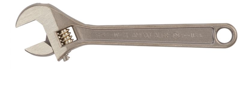 Photo of Ampco Safety W-71 Adustable Wrench | 8 in. OAL Non-Sparking, Non-Magnetic