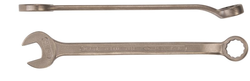 Photo of Ampco Safety W-611 Combination Wrench | 7/16 in. Non-Sparking, Non-Magnetic