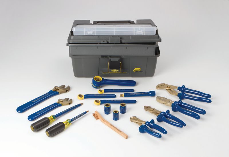 Ampco IM-20 17-piece deluxe insulated tool kit with carrying case — non-sparking BeCu wrenches, pli…