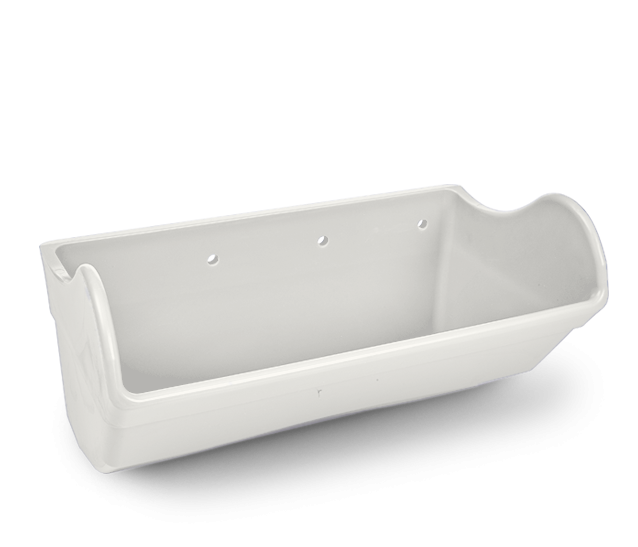 Tapco CCLP 12×8 Super-Capacity Low-Profile (CC-LP) Polyethylene Elevator Bucket – White - model CCL…