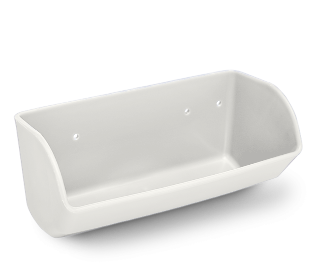 Tapco U-HD 11×5-1/2 Heavy-Duty Polyethylene Elevator Bucket – White - model UHD-P-11x5.5-W