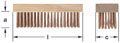 Ampco B-401 Scratch Brush, Flat Back, 2-1/4 x 7-1/4 in. Block Non-Sparking, Non-Magnetic