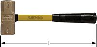 Ampco H-69FG Sledge Hammer, 3 LB Head, 14 in. OAL Non-Sparking, Non-Magnetic