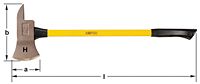 Ampco A-15FG Pick Head Axe, 6 LB Head, 36 in. OAL Non-Sparking, Non-Magnetic