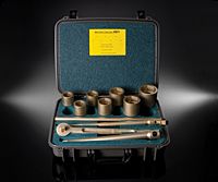 Ampco W-291M 11-Piece 3/4 in. Drive Metric Socket Set Non-Sparking, Non-Magnetic