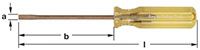 Ampco S-56 Cabinet Tip Screwdriver, 3/8 in. Tip, 12 in. Blade, 17 in. OAL Non-Sparking, Non-Magnetic
