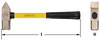 Ampco H-40FG Cross Peen Hammer, 1-1/2 LB Head, 14 in. OAL Non-Sparking, Non-Magnetic