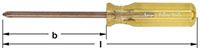 Ampco S-1098 Phillips Screwdriver, #0, 2-3/8 in. Blade, 6 in. OAL Non-Sparking, Non-Magnetic