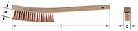 Ampco B-400 Scratch Brush, Curved Handle, 1-1/8 x 13-3/4 in. Block Non-Sparking, Non-Magnetic