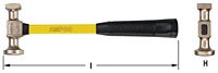 Ampco H-30FG Sheet Metal Hammer, 1 LB Head, 14 in. OAL Non-Sparking, Non-Magnetic