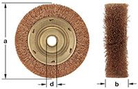 Ampco WB-20C Crimped Wire Wheel Brush, 2 in. Dia., 1/4 in. Face Non-Sparking, Non-Magnetic