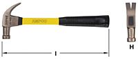 Ampco H-21FG Claw Hammer, 1-1/2 LB Head, 14 in. OAL Non-Sparking, Non-Magnetic