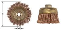 Ampco CB-30-KT Knot Wire Cup Brush, 3 in. Dia., 5/8-11 Arbor Non-Sparking, Non-Magnetic