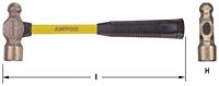 Ampco H-412FG Ball Peen Hammer, 2 LB Head, 11 in. OAL Non-Sparking, Non-Magnetic