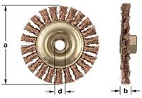 Ampco WB-40KT Knot Wire Wheel Brush, 4 in. Dia., 3/8 in. Face Non-Sparking, Non-Magnetic