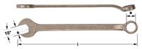 Ampco W-672 Combination Wrench, 1-1/16 in., 14 in. OAL Non-Sparking, Non-Magnetic