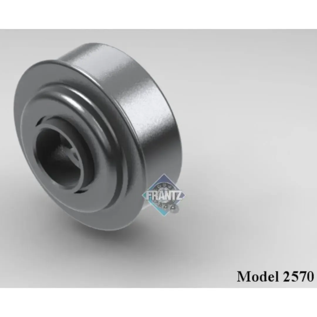 Frantz 2570 Power Swage Non-Precision Conveyor Bearing – 2-1/2 in x 11 ga Tube, 11/16 in Hex Bore