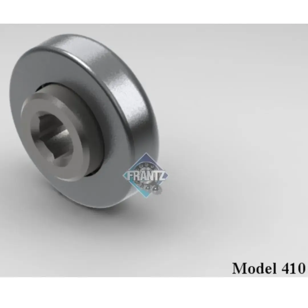 Frantz 0410 Straight-Faced Non-Precision Conveyor Bearing – 1.9 in x 12 ga Tube, 7/16 in Hex Bore