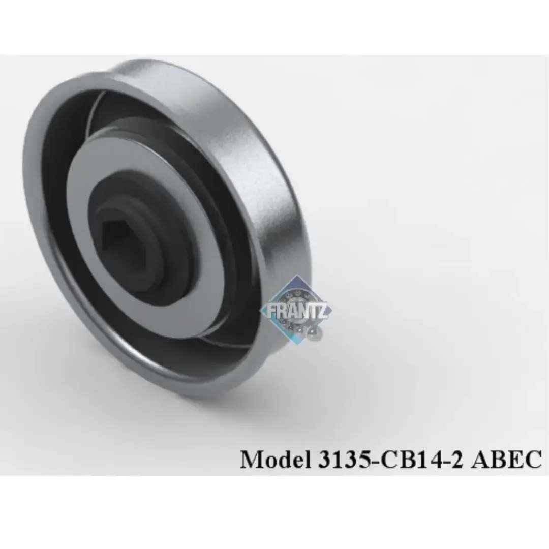Frantz 3135-CB14-2 Machined ABEC-1 Precision Conveyor Bearing – 2-1/2 in x 14 ga Tube, 7/16 in Hex …
