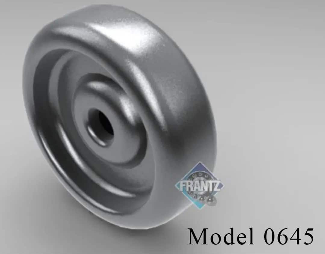 Frantz 0645 Hollow Core Steel Skate Wheel – 1-13/16 in OD, 1/4 in Bore