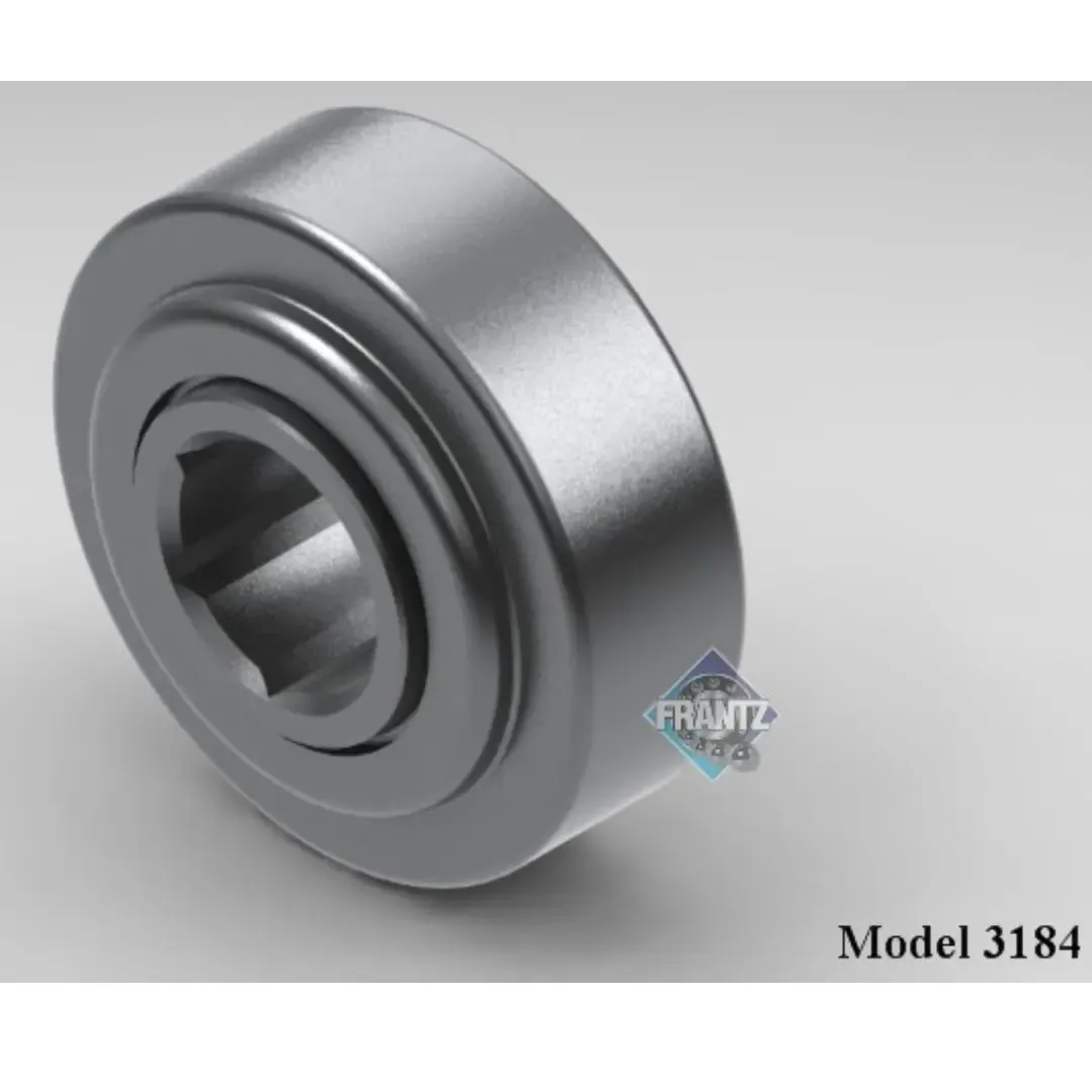 Frantz 3184 Straight-Faced Semi-Precision Conveyor Bearing – 3-1/2 in x 0.300 in wall Tube, 1 in He…