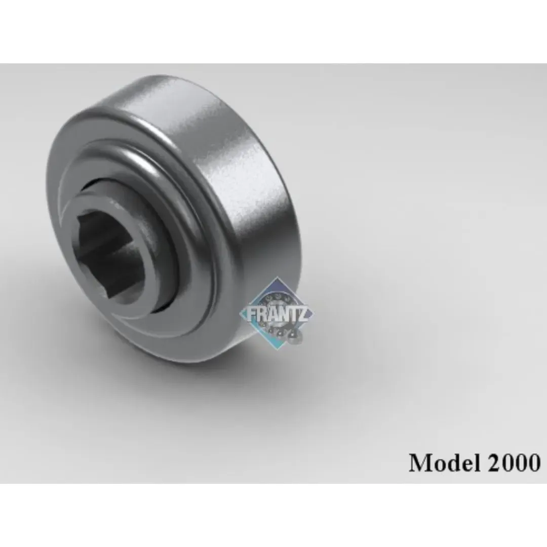 Frantz 2000 Straight-Faced Non-Precision Conveyor Bearing – 2-1/4 in x 9 ga Tube, 5/8 in Hex Bore