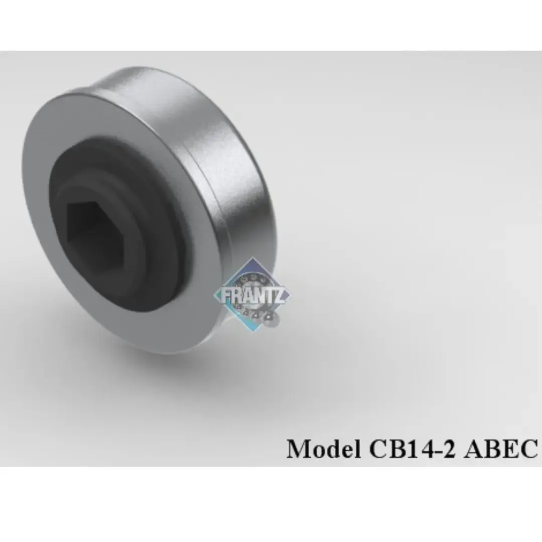 Frantz CB14-2 Machined ABEC-1 Precision Conveyor Bearing – 1-5/8 in x 16 ga Tube, 7/16 in Hex Bore
