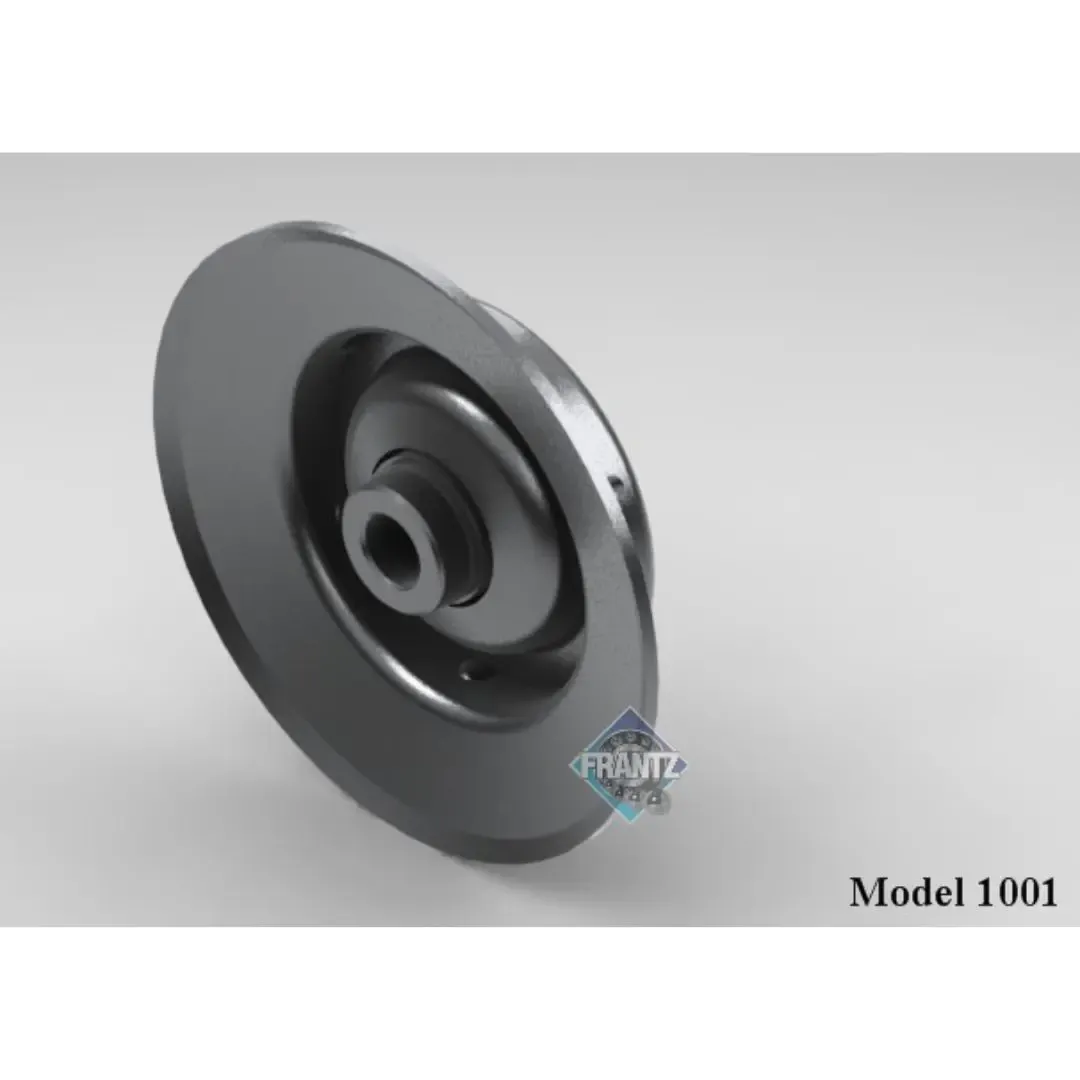 Frantz 1001 Wide Flange Non-Precision Conveyor Bearing – 1.9 in x 16 ga Tube, 5/16 in Round Bore