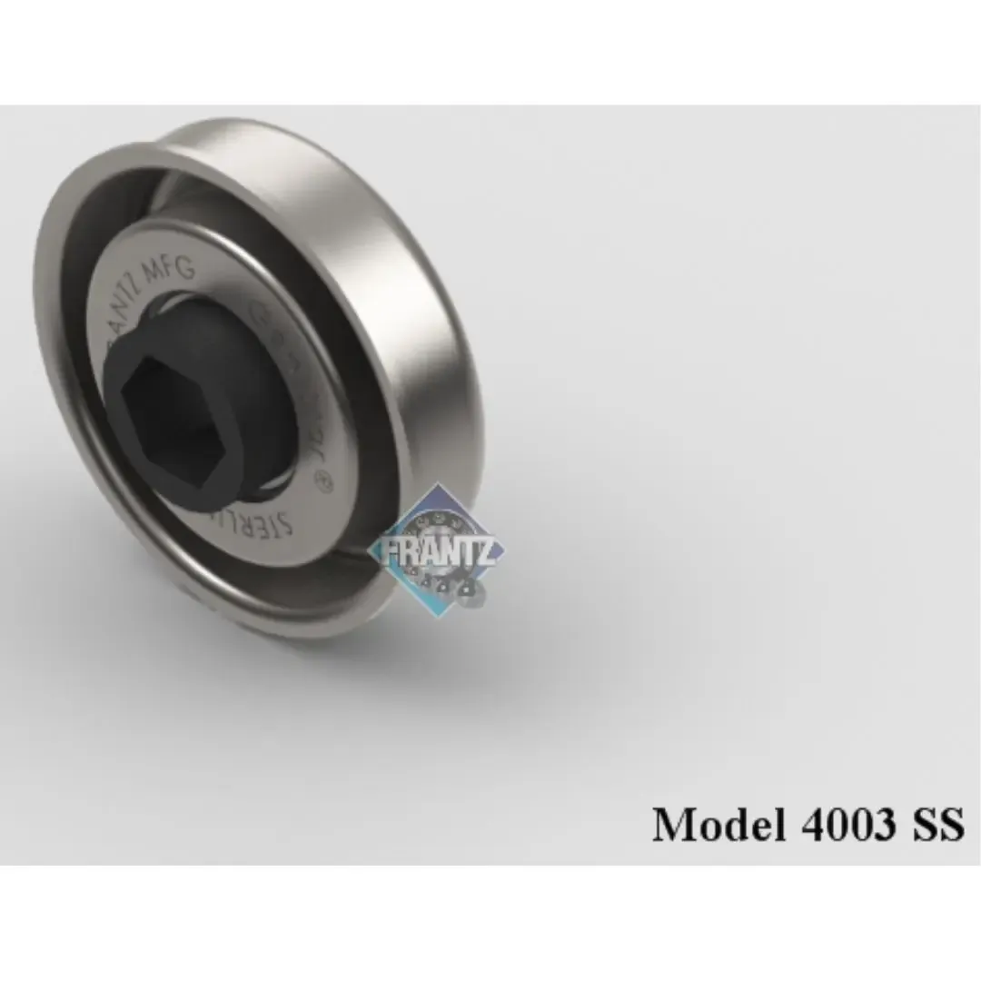 Frantz 4003SS Stainless GenStar® ABEC-1 Precision Conveyor Bearing – 1.9 in x 16 ga Tube, 7/16 in H…