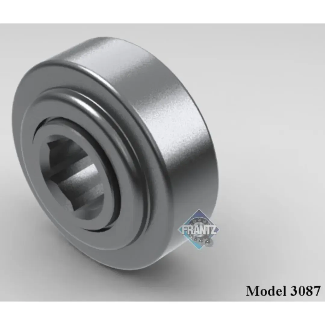 Frantz 3087 Straight-Faced Non-Precision Conveyor Bearing – 3-1/2 in x 0.300 in wall Tube, 1 in Hex…