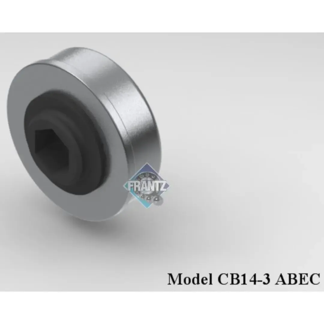 Frantz CB14-3 Machined ABEC-1 Precision Conveyor Bearing – 1-5/8 in x 18 ga Tube, 7/16 in Hex Bore