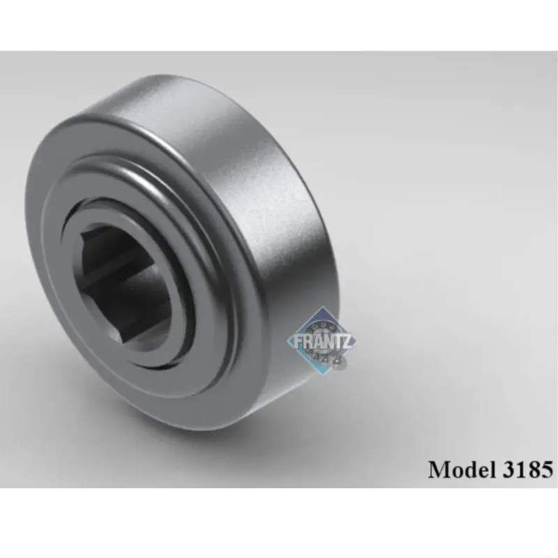 Frantz 3185 Straight-Faced Semi-Precision Conveyor Bearing – 3-1/2 in x 0.300 in wall Tube, 1 in He…