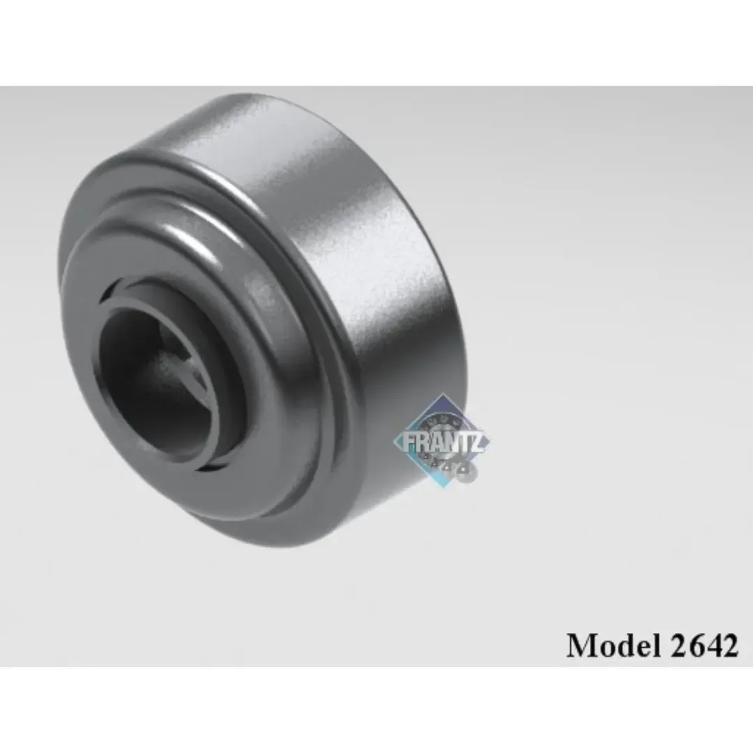 Frantz 2642 Straight-Faced Non-Precision Conveyor Bearing – 2-1/2 in x 11 ga Tube, 11/16 in Hex Bore