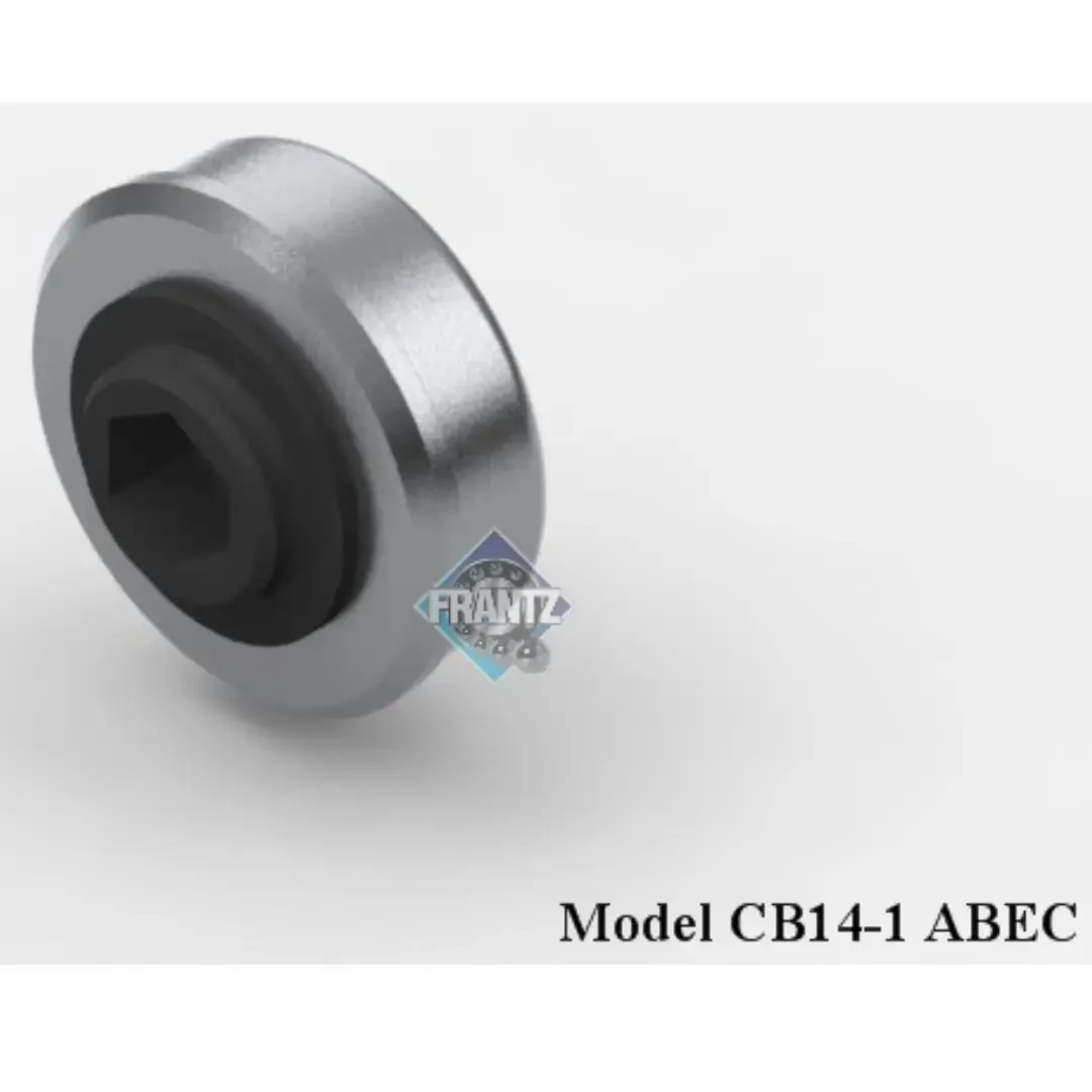 Frantz CB14-1 Machined ABEC-1 Precision Conveyor Bearing – 1-5/8 in x 14 ga Tube, 7/16 in Hex Bore