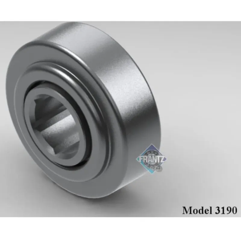 Frantz 3190 Straight-Faced Semi-Precision Conveyor Bearing – 3-1/2 in x 0.300 in wall Tube, 1 in He…