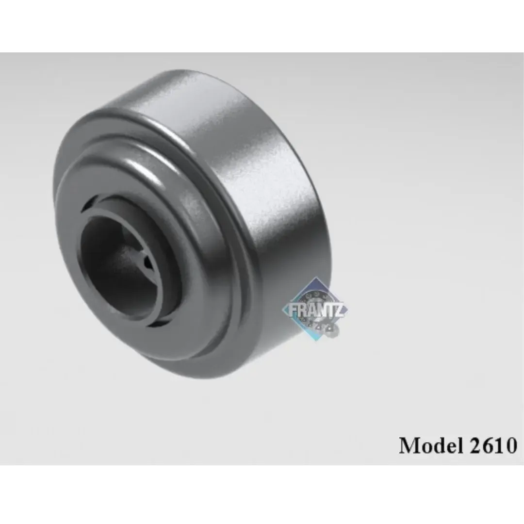 Frantz 2610 Straight-Faced Non-Precision Conveyor Bearing – 2-1/2 in x 11 ga Tube, 11/16 in Hex Bore