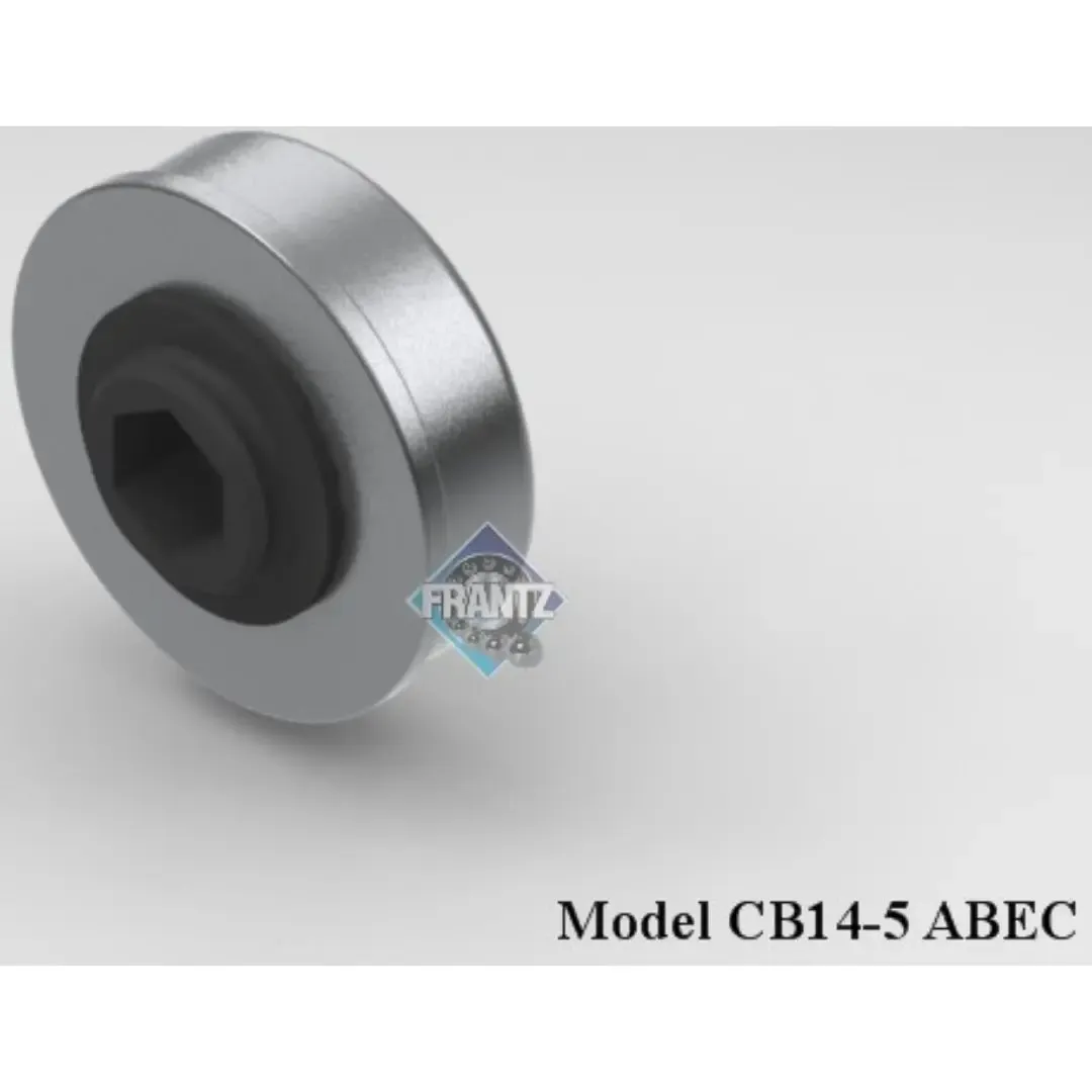 Frantz CB14-5 Machined ABEC-1 Precision Conveyor Bearing – 1-3/4 in x 14 ga Tube, 7/16 in Hex Bore