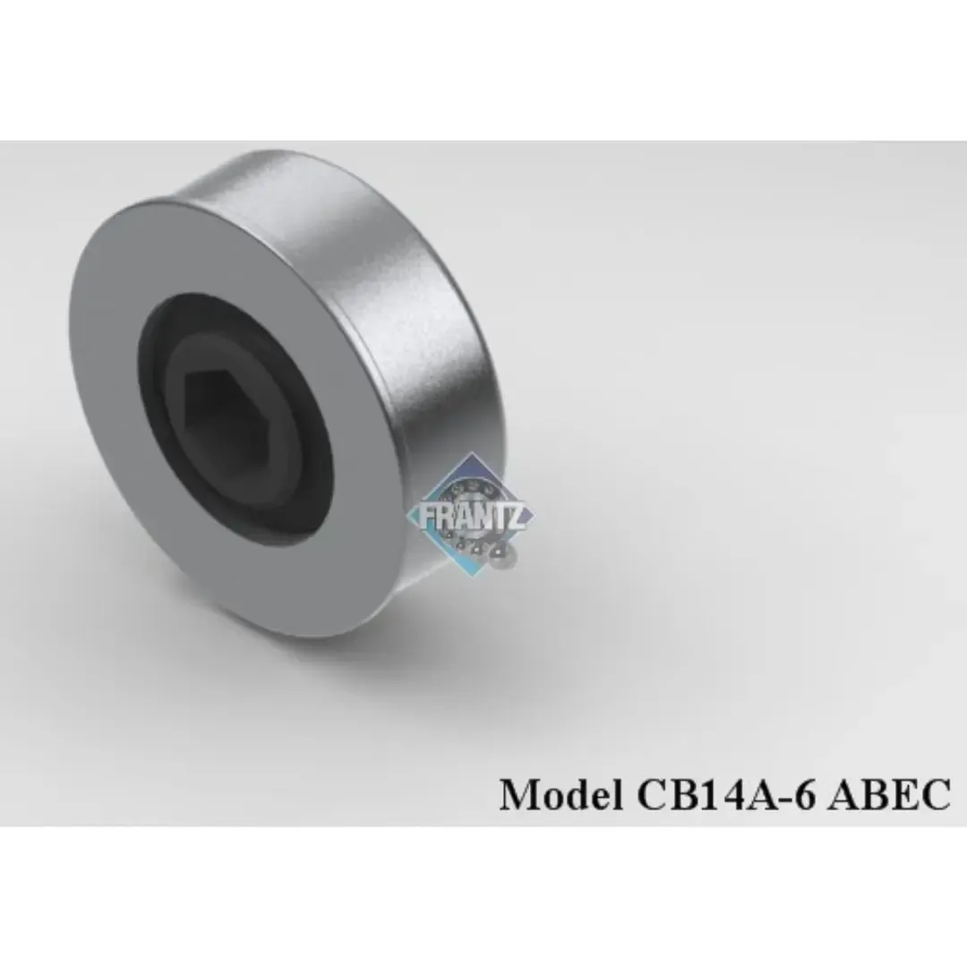 Frantz CB14A-6 Machined ABEC-1 Precision Conveyor Bearing – 1.9 in x 12 ga Tube, 7/16 in Hex Bore
