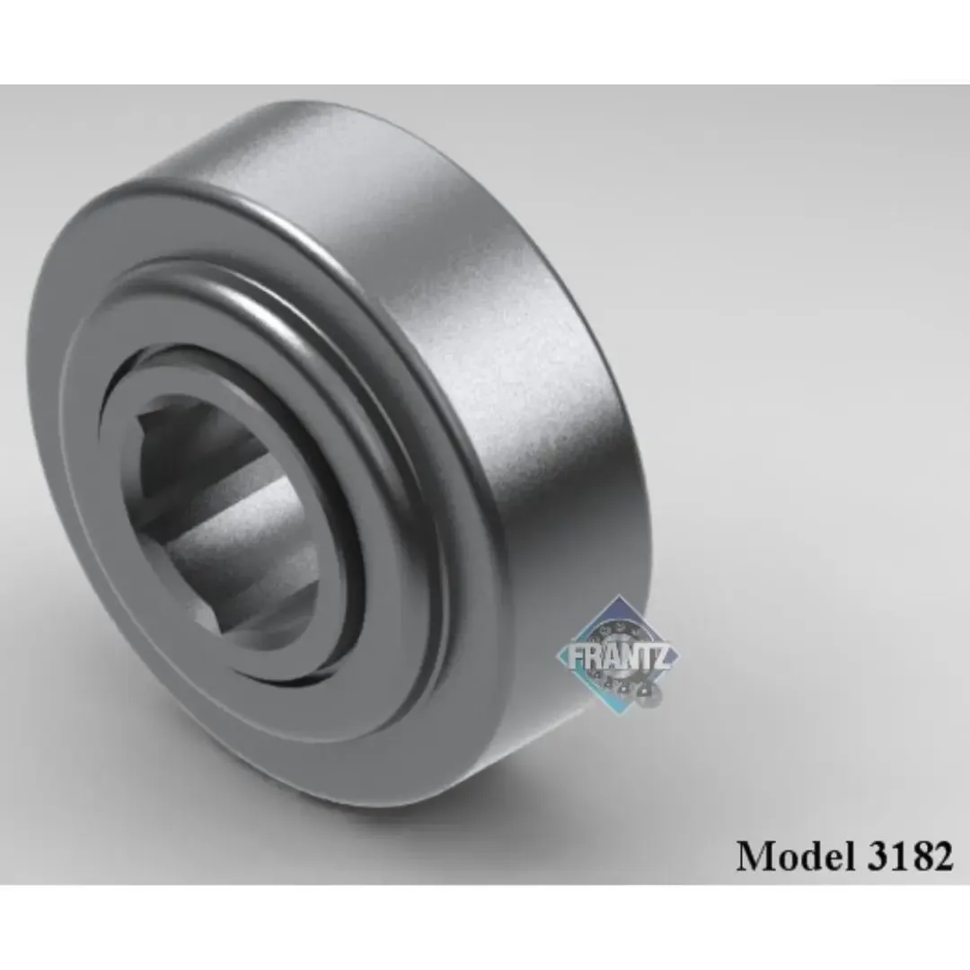 Frantz 3182 Straight-Faced Semi-Precision Conveyor Bearing – 3-1/2 in x 0.300 in wall Tube, 1 in He…