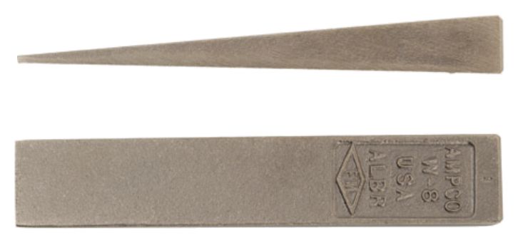 Ampco W-10 Flange Wedge, 8-1/2 in. Long, 2 in. Wide, 1-1/4 in. Thick Non-Sparking, Non-Magnetic