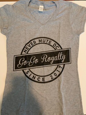 Vintage Go-Go Royalty Womens (Gray) T-Shirt