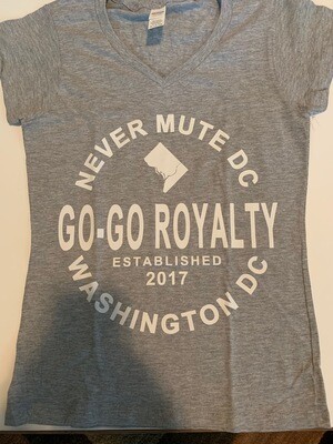 Athletic Style Go-Go Royalty Gray/White Womens T-Shirt