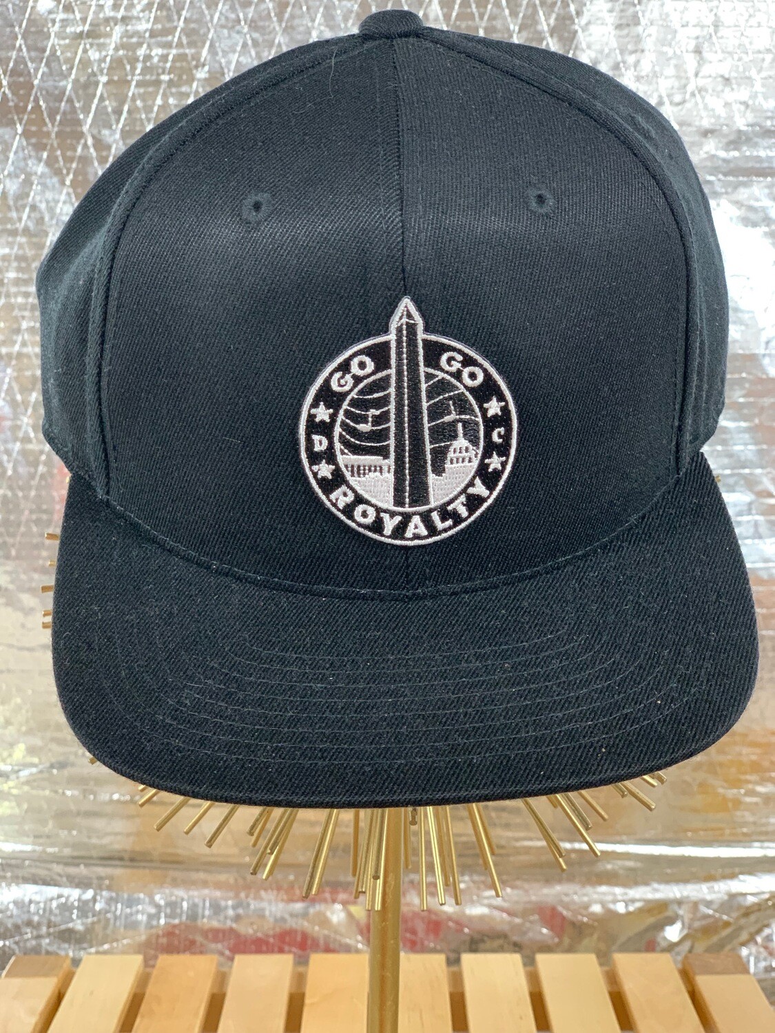 Black Go-Go Royalty Flat Bill Caps