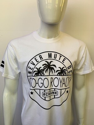 White Go-Go Royalty Short Sleeve T-shirt w/Patch
