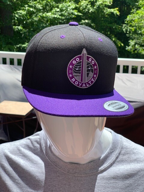 Go-Go Royalty Purple &amp; Black Classic Snapback Cap with the Purple Go-Go Royalty Patch
