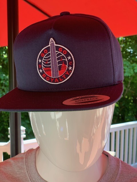 Go-Go Royalty Navy Blue Classic Snapback Cap with the Go-Go Red &amp; Blue Royalty Patch